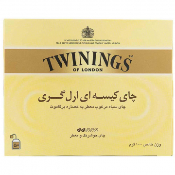 چای سیاه کیسه ای ارل گری توینینگز 50 عددی